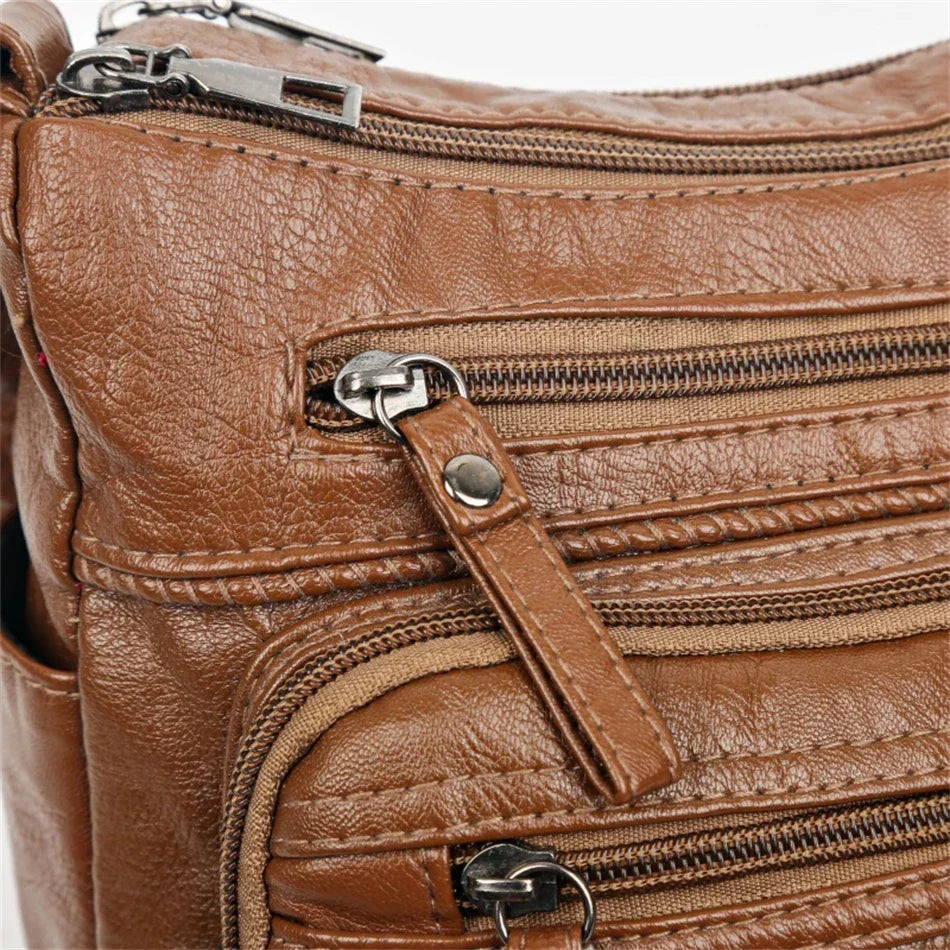 Vintage Handtas Vegan Leer Elegante Schoudertas Dames Retro Stijl Dagelijkse Tas Mode Accessoire Vrouwen | Sansoti