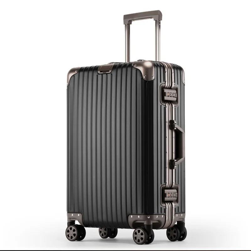Aluminium-Magnesium Reiskoffer 360° Wielen TSA-Slot Handbagage & Ruimbagage 52-120L | Sansoti