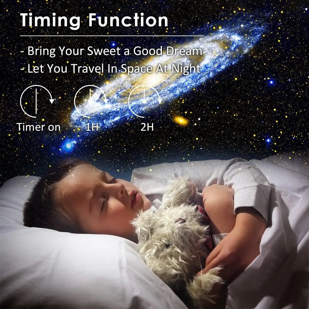 Star Projector 360° Rotatable with 13 Projection Discs Night Light Space Starry Sky Galaxy Ambient Lighting | Sansoti