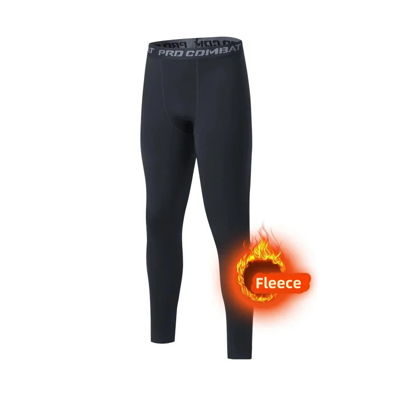 Thermische Herenlegging Winter Fleece Warm Onderbroek Stretch Compressie Sportondergoed Baselayer Panty | Sansoti