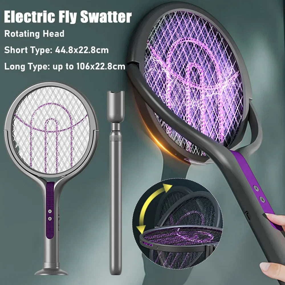 Telescopic Insect Killer with LED Light and Adjustable Head for Effective Mosquito Control Indoors and Outdoors | Sansoti