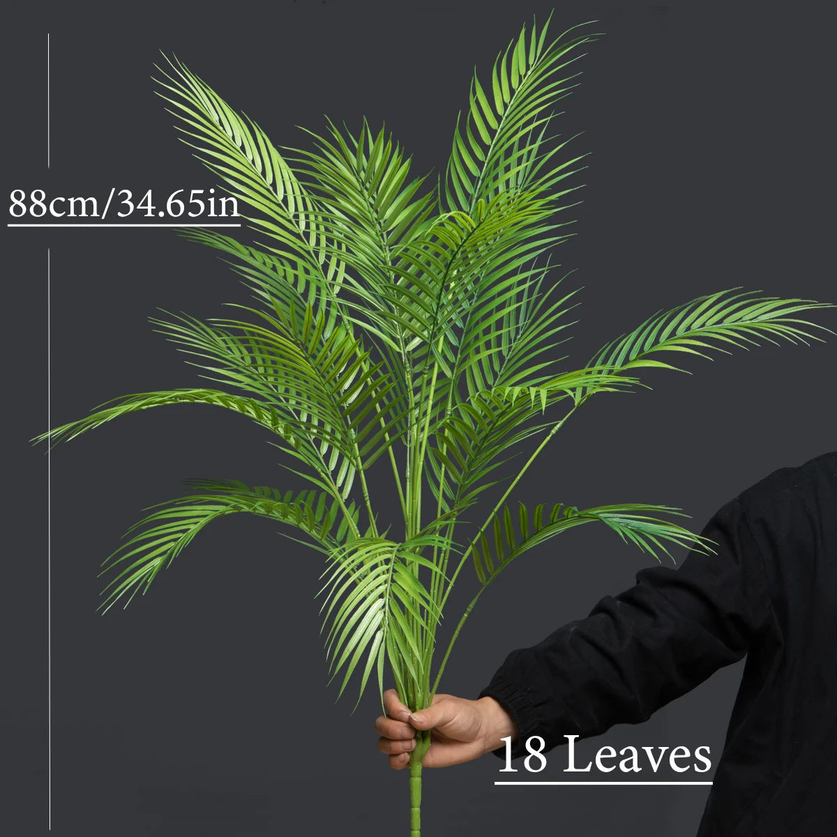 Kunstplant Areca Palm 50-88cm Tropisch Kunststof Woonkamer Kantoor Tuin Nep Palmboom Grote Kunstboom Binnen Buiten | Sansoti