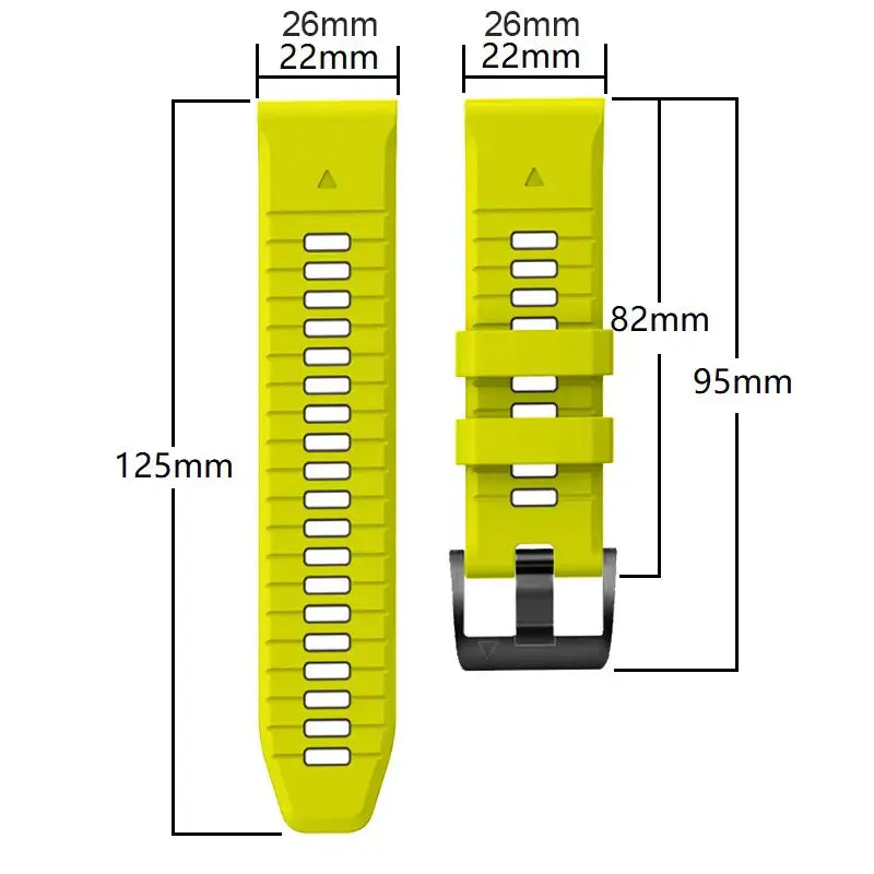 Silikon-Smartwatch-Armband mit Schnellwechsel, 22 mm, 26 mm, sportlich, komfortabel, für den täglichen aktiven Gebrauch | Sansoti