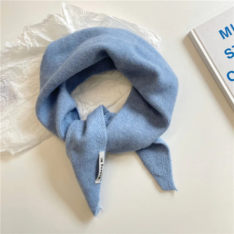 Gestricktes dreieckiges Wolltuch für Damen und Herren, Kaschmir, Winteraccessoire, lässig, elegant und bequem | Sansoti