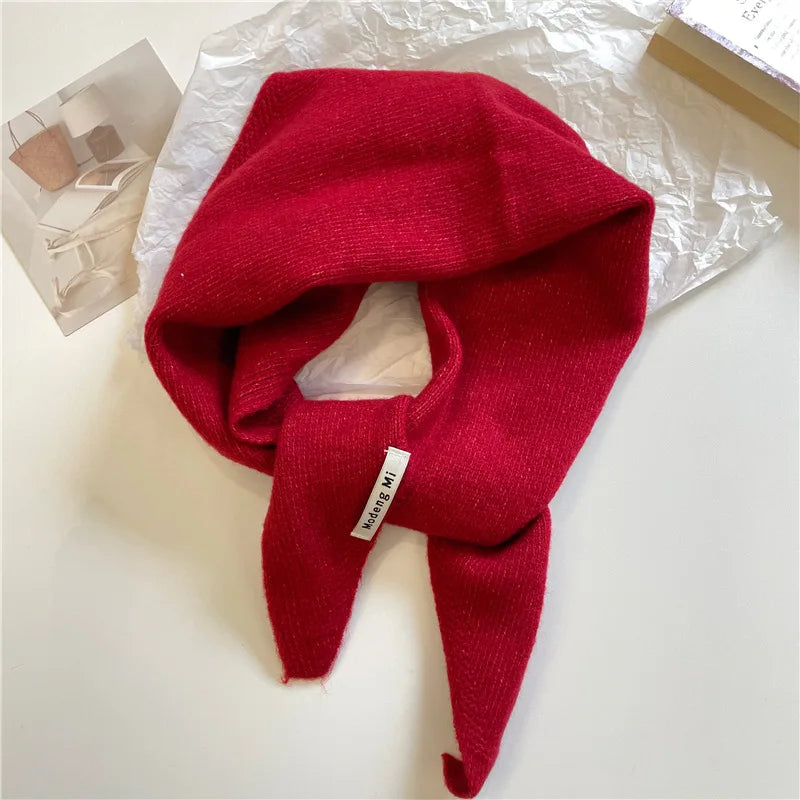 Gestricktes dreieckiges Wolltuch für Damen und Herren, Kaschmir, Winteraccessoire, lässig, elegant und bequem | Sansoti