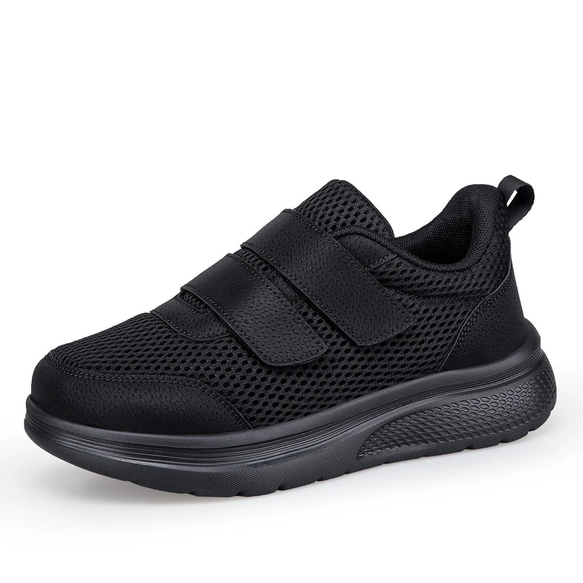 Verstelbare Wandelsneakers Ruime Pasvorm Klittenband Ademend Mesh Orthopedisch Comfort Dagelijks Wandelen | Sansoti