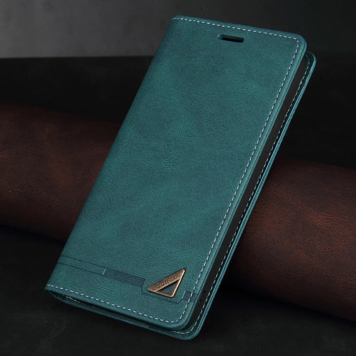 Leder-Brieftaschen-Handyhülle mit Magnetverschluss und Kartenfach für Smartphones der Galaxy A- und S-Serie | Sansoti