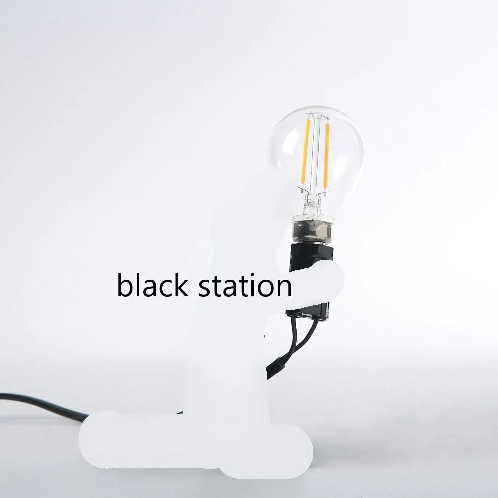 Decorative Mouse Lamp Resin LED Lighting Sitting or Lying White Gold Black Table and Nightstand Lamp for Living Room Bedroom Kids Room | Sansoti