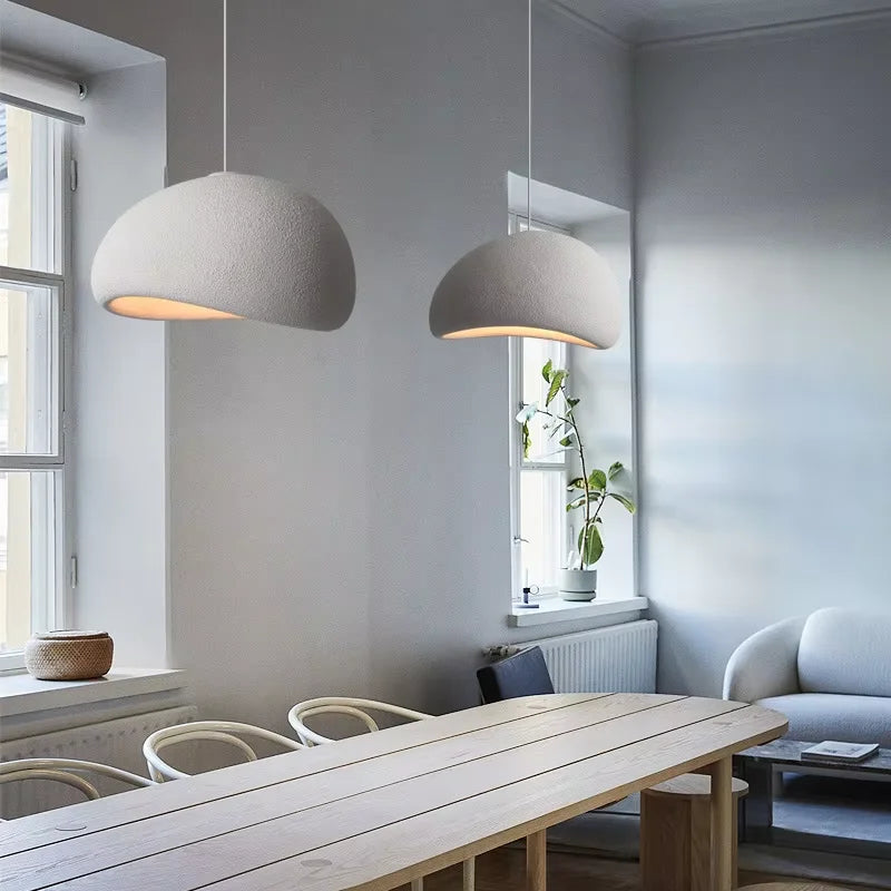 Minimalistische Hanglamp met Stenen Textuur – Moderne Verlichting in Scandinavische Stijl | Sansoti