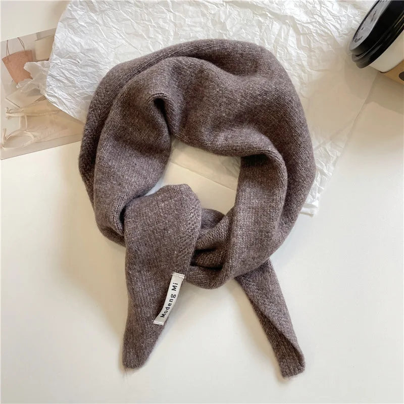 Gestricktes dreieckiges Wolltuch für Damen und Herren, Kaschmir, Winteraccessoire, lässig, elegant und bequem | Sansoti