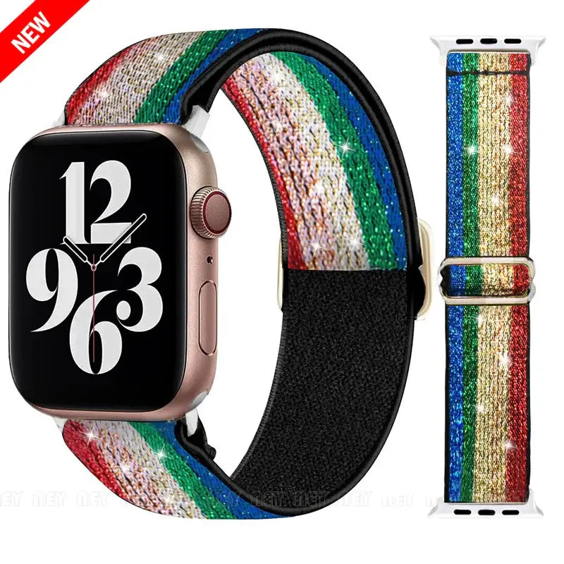 Elastisches Nylon-Smartwatch-Armband Austauschbar Komfortabel Langlebig Sportlich Aktiv | Sansoti