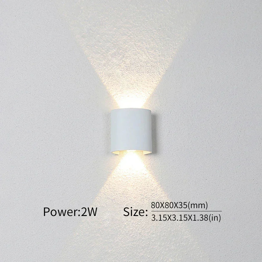 Minimalistische LED-wandlamp voor binnen of buiten - Aluminium - Zwart of Wit - 2W tot 10W | Sansoti