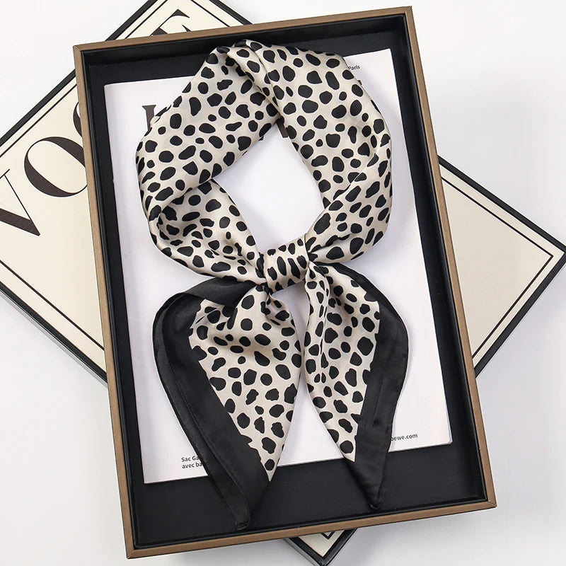 Square Satin Scarf 70x70 cm Women's Headband Neck Scarf Hijab Headband Soft Polyester Elegant Stylish | Sansoti