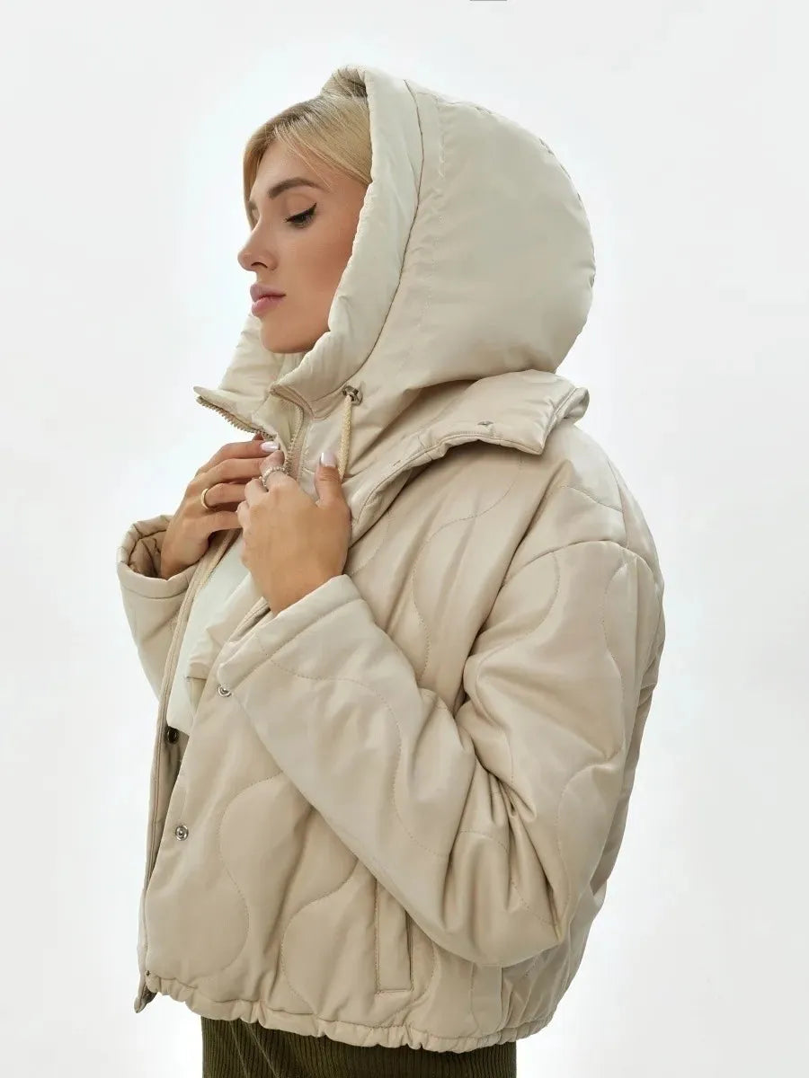 Écharpe à capuche, tour de cou tricoté à fermeture éclair pour femmes, hiver, en polyester et coton, confortable, doux et chaud | Sansoti