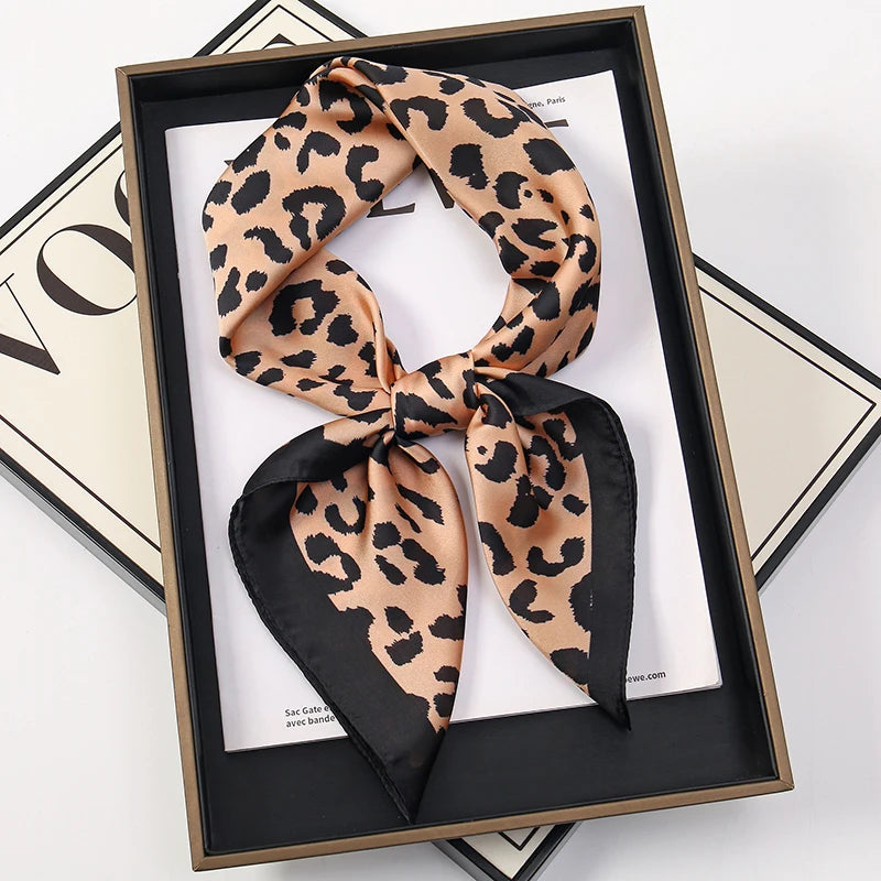 Square Satin Scarf 70x70 cm Women's Headband Neck Scarf Hijab Headband Soft Polyester Elegant Stylish | Sansoti