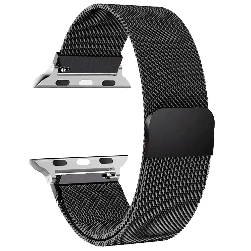 Magnetisches Uhrenarmband aus Edelstahl-Mesh, verstellbar, Smartwatch-Zubehör, 38–49 mm, universell | Sansoti