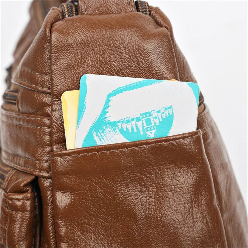 Vintage Handtas Vegan Leer Elegante Schoudertas Dames Retro Stijl Dagelijkse Tas Mode Accessoire Vrouwen | Sansoti