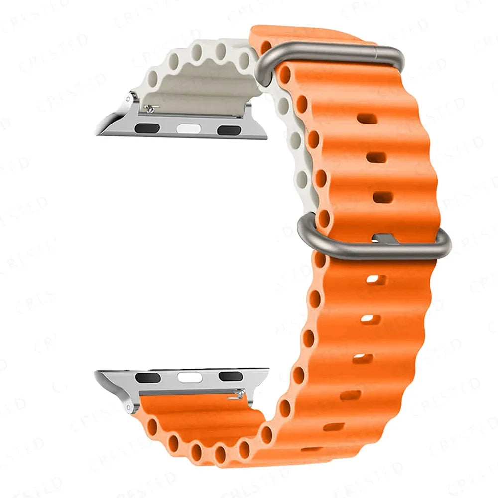 Bracelet de smartwatch en silicone, résistant à l’eau et respirant, bracelet de montre et bracelet de sport unisexes, bracelet de remplacement | Sansoti