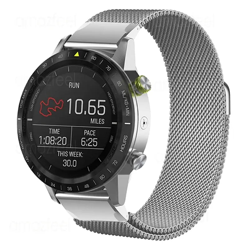 Bracelet de smartwatch magnétique en acier inoxydable avec fermeture rapide, réglable et universel, pour un confort quotidien | Sansoti