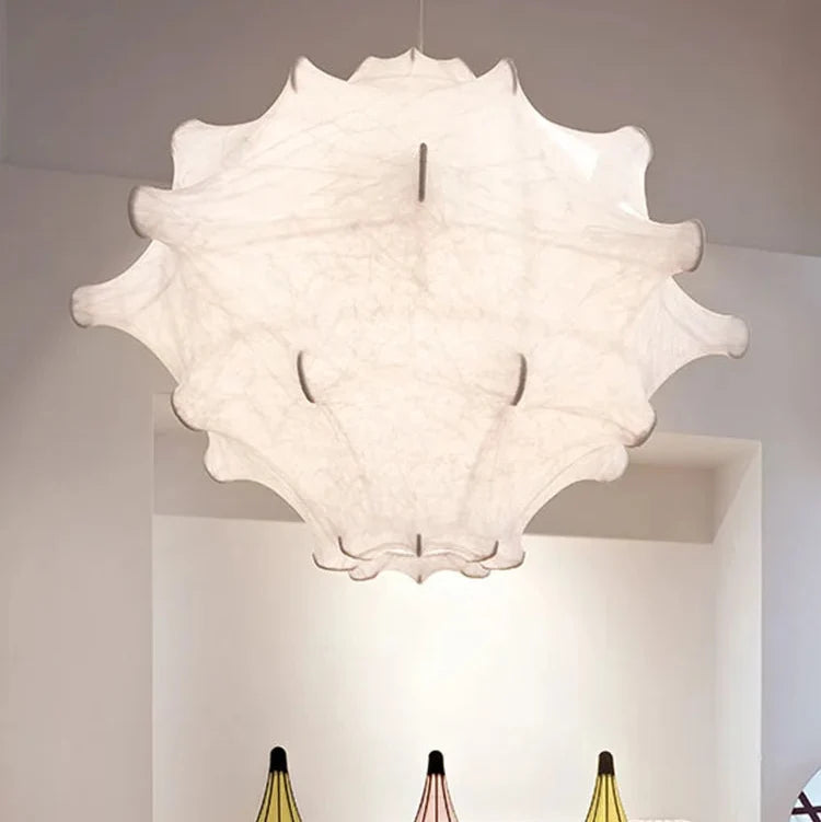 Handgeweven Zijden Hanglamp Cocon Warm Sfeerlicht Scandinavisch Design Slaapkamer Eetkamer Woonkamer Lamp | Sansoti