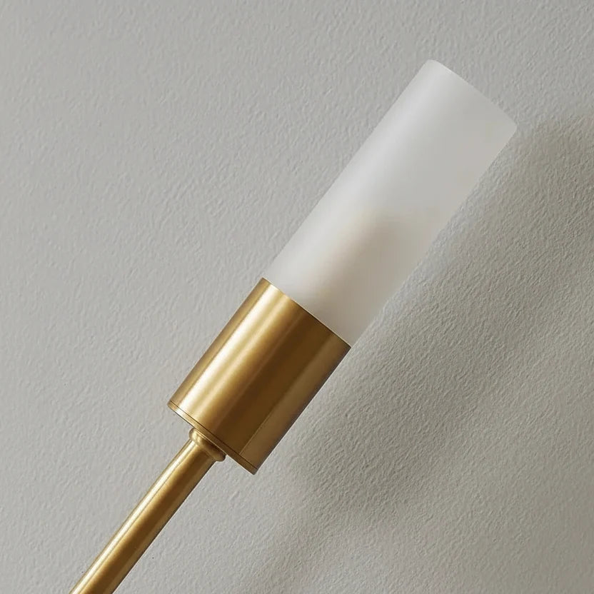 Wandleuchte aus Metall mit LED und doppeltem Lichtschein, Schwarz-Gold, modernes skandinavisches Design für Flur und Wohnzimmer | Sansoti