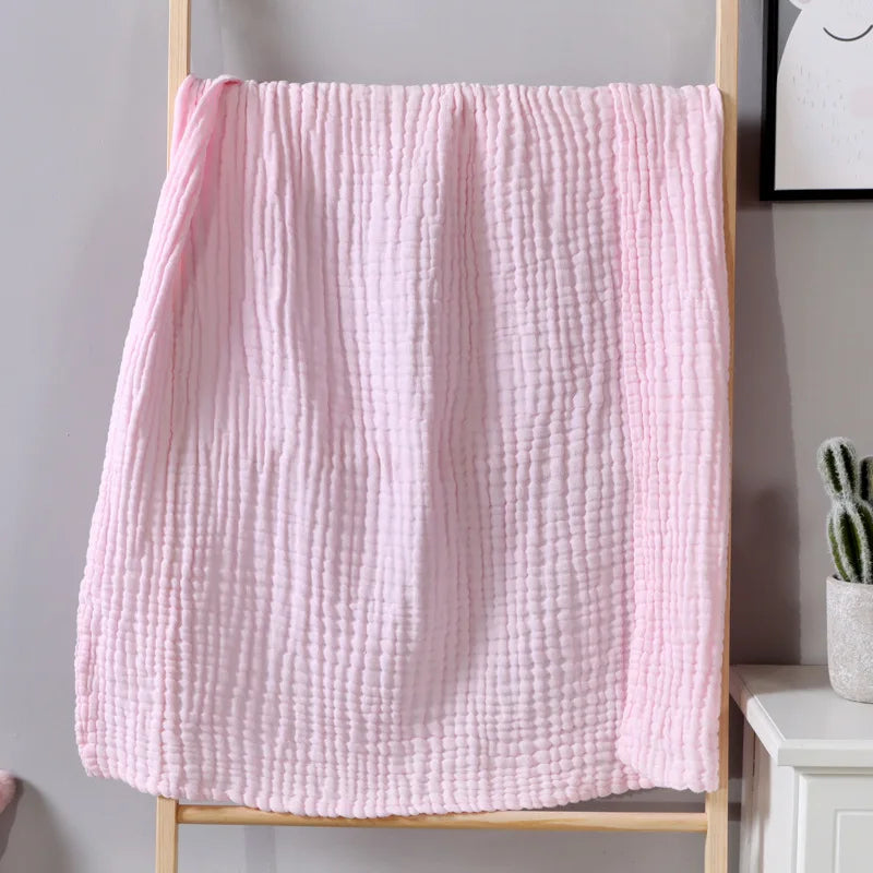 Muslin Cotton Blanket Multi-Layer Soft Gauze Weave Sofa Throw Comfortable Bed Plaid for All Seasons | Sansoti