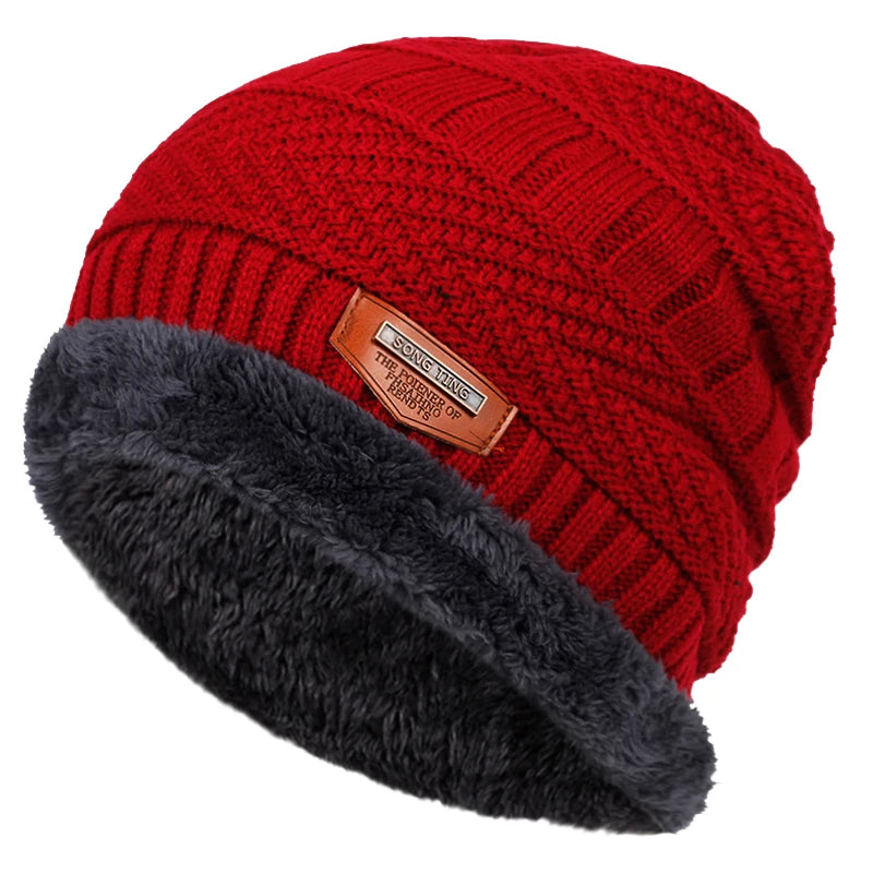 Gestrickte Unisex-Beanie aus Polyester, Wintermütze für Damen und Herren, lässige Reisemütze, warme Kopfbedeckung für Outdoor-Aktivitäten | Sansoti