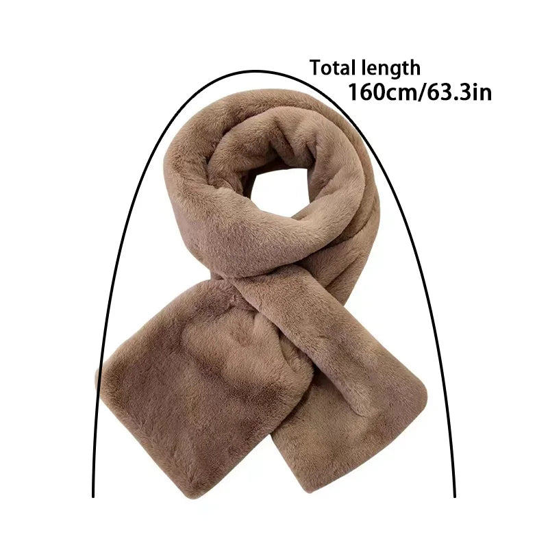 Luxuriöser Winterschal aus weichem Kunstpelz für Damen - Warmes Halsaccessoire 160cm - Elegantes Winterdesign Mode | Sansoti