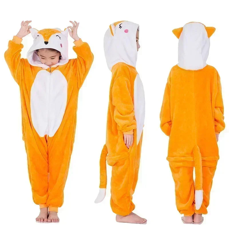 Unicorn Onesie Kind Fleece Regenboog Pyjama Met Capuchon Meisjes Huispak Verkleedpak Warm Zacht Comfortabel | Sansoti