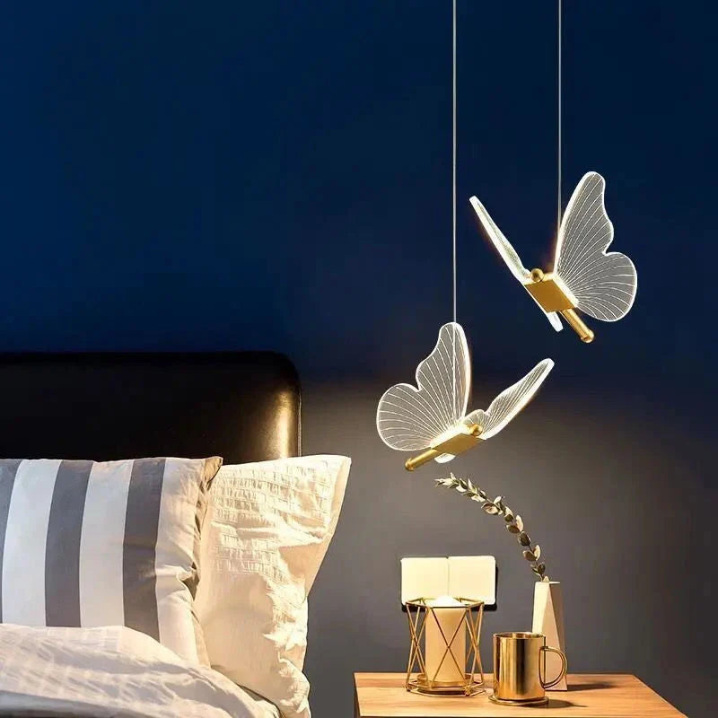 Vlinder Hanglamp LED Acryl Instelbaar Scandinavisch Design Eetkamer Woonkamer Slaapkamer Foyer Kinderkamer | Sansoti