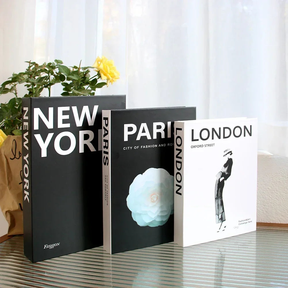 Décoration table basse Ensemble de 3 livres Design pliable Table basse style | Restfield