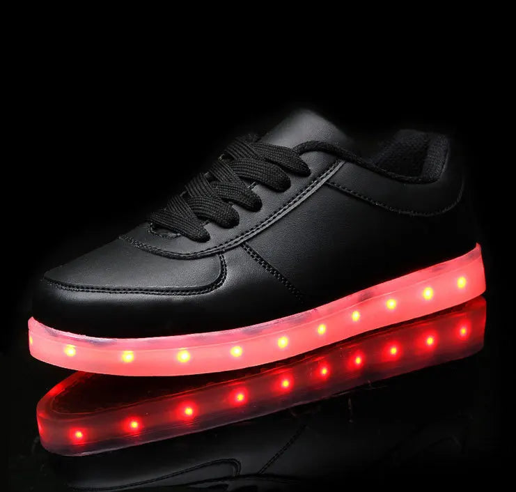 LED Kinderschoenen Sneakers Synthetisch Rubber Roze Met Licht Speelgoed Schoenen Klittenband Verlichting Kinderen | Sansoti