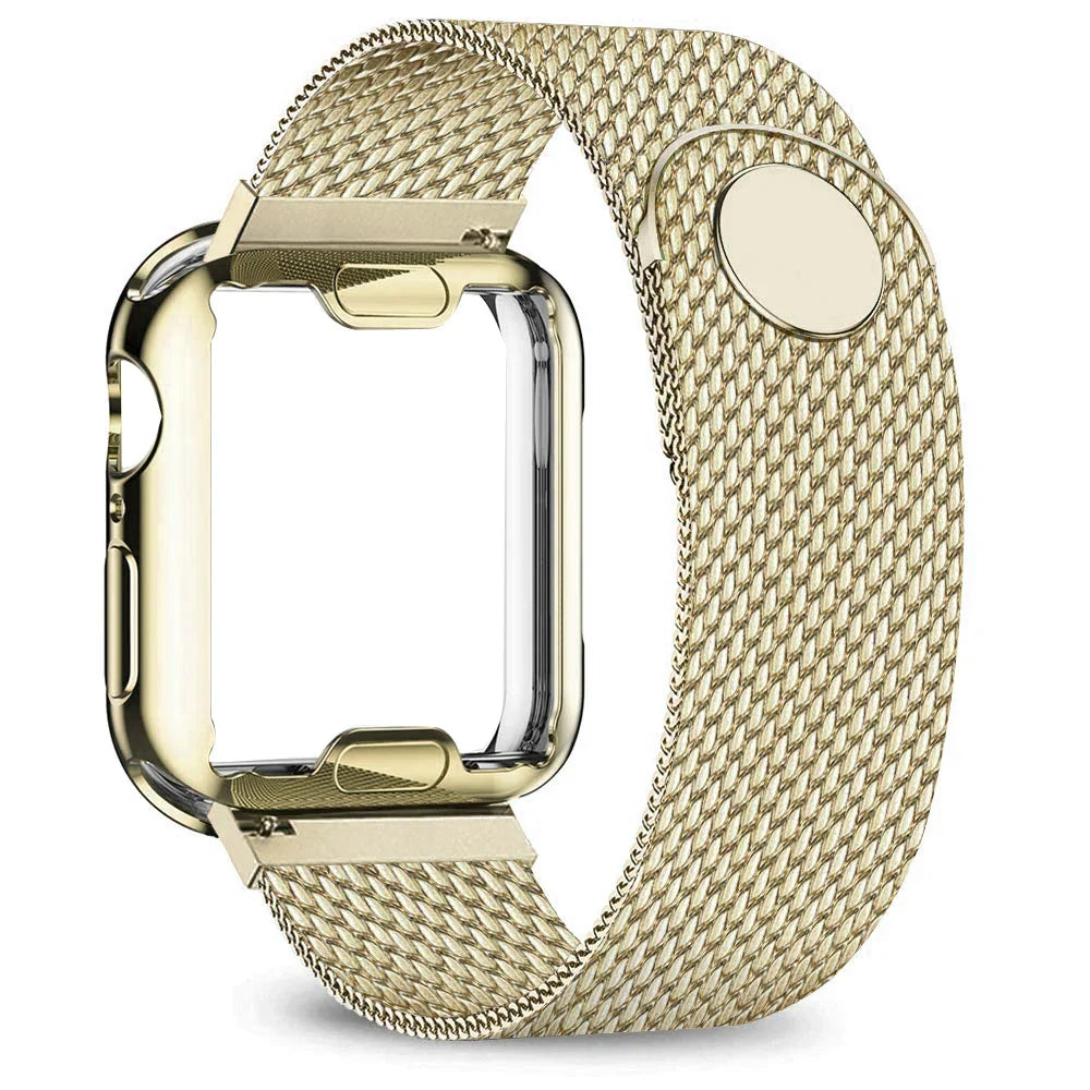 Metallarmband für Smartwatches, Edelstahl-Mesh, verstellbar, universell, Uhrenarmband, 38–49 mm, Silber | Sansoti