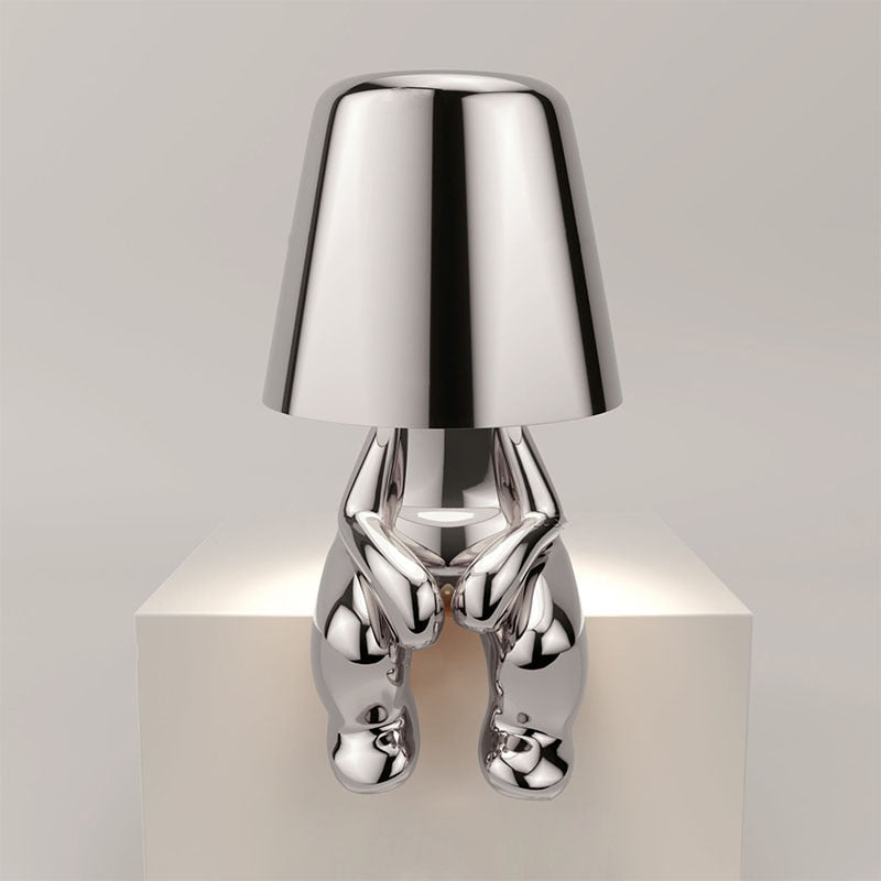 Lampe de table LED Rechargeable Dimmable Résine Aluminium 3W USB Lampe d'ambiance Salon Chambre Moderne | Restfield
