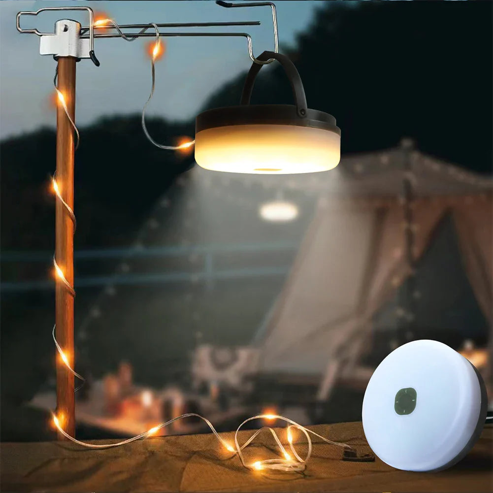 Draagbare Campinglamp met Zonne-energie en Powerbank – Waterdicht LED-Lampje met Lichtslinger voor Outdoor & Camping | Sansoti