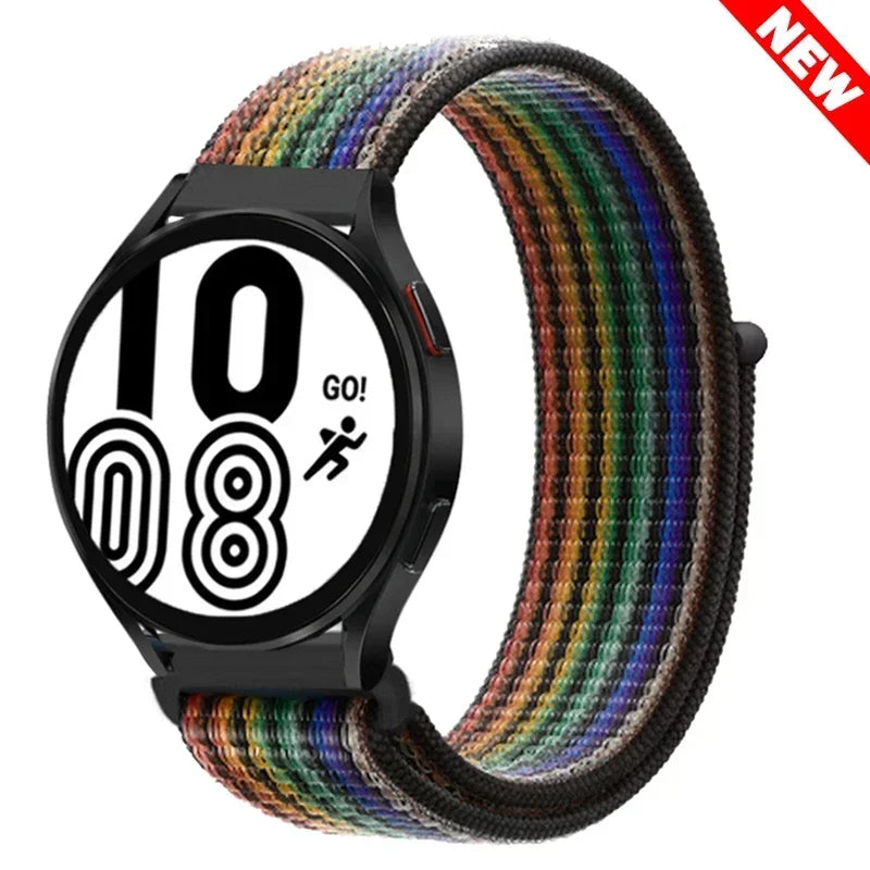 Nylonowy pasek sportowy do smartwatcha 20mm 22mm Oddychający Lekki Pasek typu Loop na nadgarstek Regulowany Trening Fitness | Sansoti
