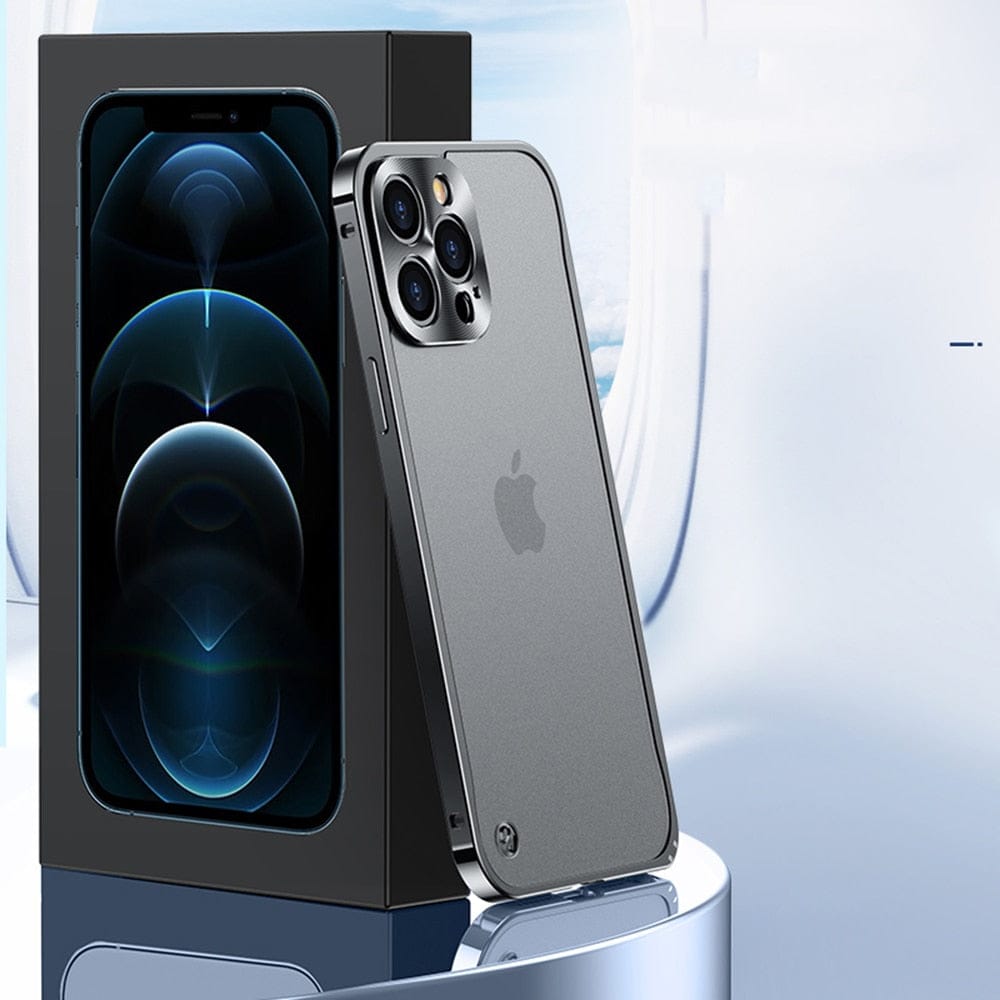 Aluminium iPhone Hoesje Lichtgewicht Bescherming Precisie CNC-Gefreesd Robuust Slank Bumper Case Premium Metalen Telefooncover | Sansoti