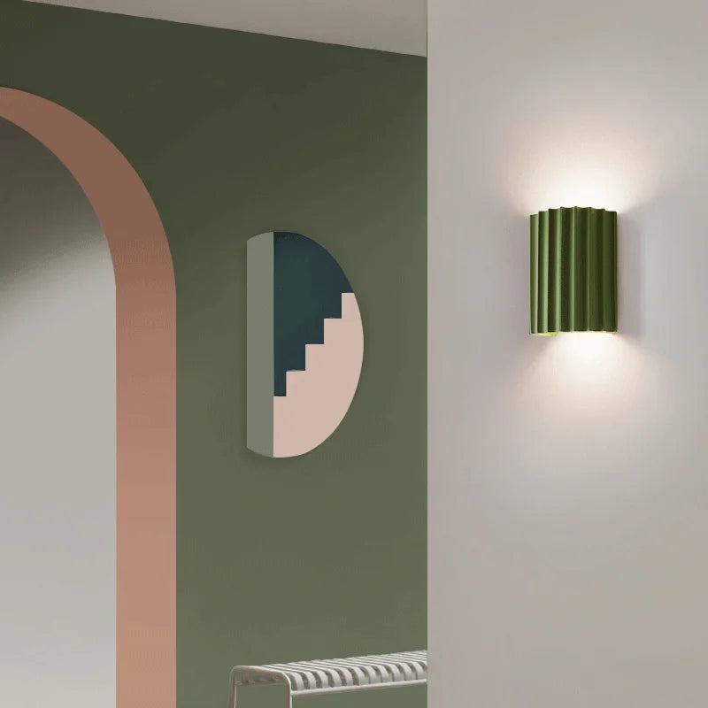 Wandlamp Hars Geribbeld Modern Woonkamer Slaapkamer Hal Up Down Verlichting | Sansoti
