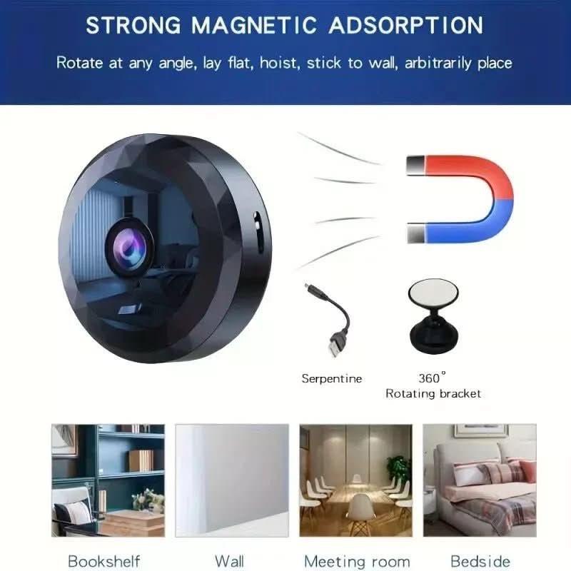 Magnetische Mini WiFi Camera 1080P HD Nachtzicht Bewegingsdetectie Draadloze Beveiligingscamera voor Thuis | Sansoti