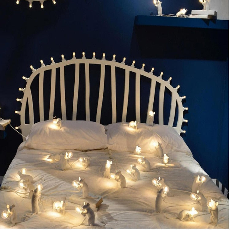 Muislamp met Uniek Design – Decoratieve Tafellamp Speelse Muis – Warm Sfeerlicht voor Woonkamer Slaapkamer Kantoor | Sansoti