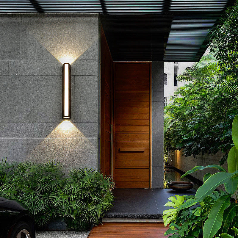 LED Buitenwandlamp Waterdicht Zwart Modern Design Terrasverlichting Tuinlamp 12W-24W Gevellamp Buitenverlichting | Sansoti