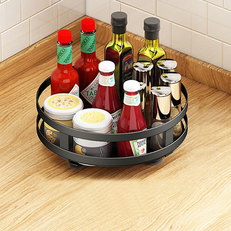 360° Rotating Storage System with Adjustable Shelves for Kitchen Bathroom Workspace Office Organization | Sansoti