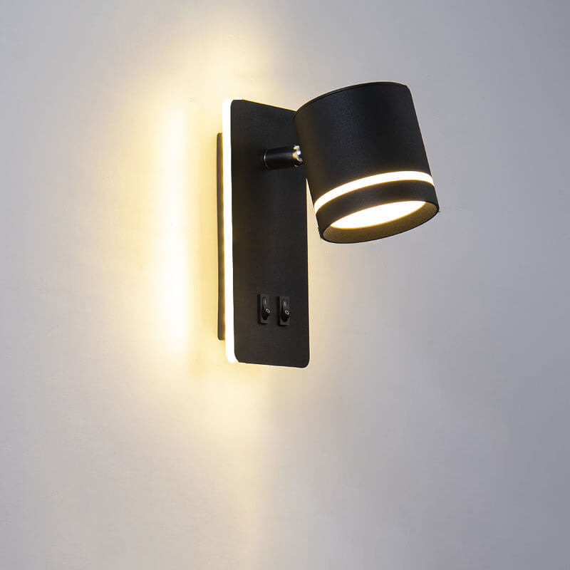 Verstellbare LED-Wandleuchte mit Leselicht und stimmungsvollem Hintergrundlicht für Schlafzimmer Wohnzimmer und Flurbeleuchtung | Sansoti
