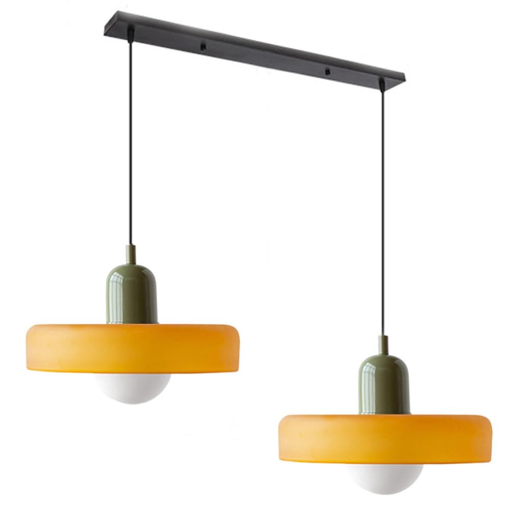 Luccon Doppelte Hängeleuchte Glas G9 35 cm Modern Esstisch Wohnzimmer Design Beleuchtung | Restfield