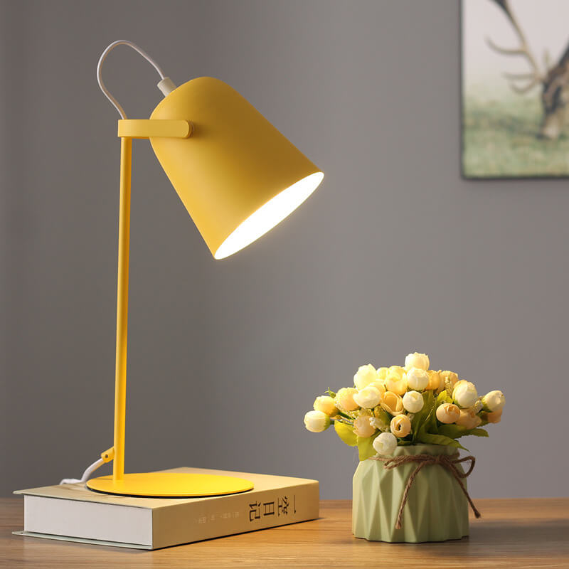 Scandinavische Tafellamp Emmervorm E27 Fitting 35cm Hoog Ijzer 6 Kleuren Sfeerlicht Slaapkamer Woonkamer | Sansoti