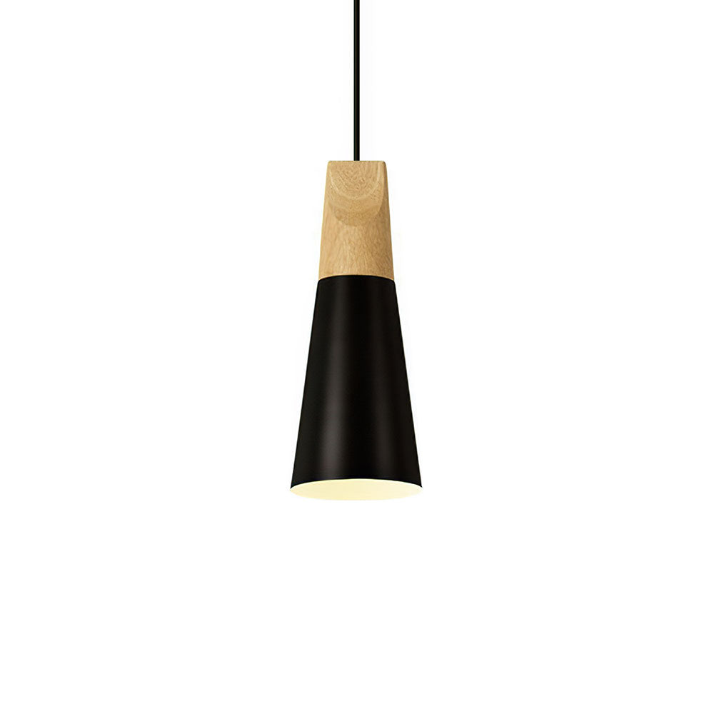 Suspension bois aluminium E27 colorée salle à manger salon cuisine lampe design moderne | Restfield