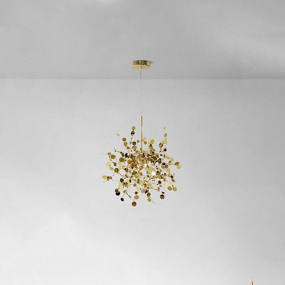 Suspension Sputnik rétro métal or argent G9 LED salon chambre salle à manger vintage | Restfield