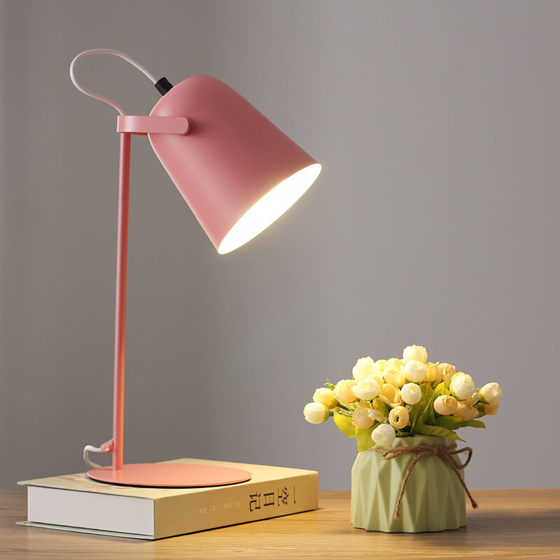 Scandinavische Tafellamp Emmervorm E27 Fitting 35cm Hoog Ijzer 6 Kleuren Sfeerlicht Slaapkamer Woonkamer | Sansoti