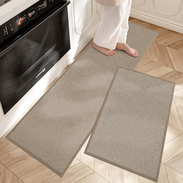 Keukenmat Set PVC Schuim Antislip 45x120 45x70 cm Beige Keuken Runner Comfortmat Vlekbestendig Werkruimte | Sansoti