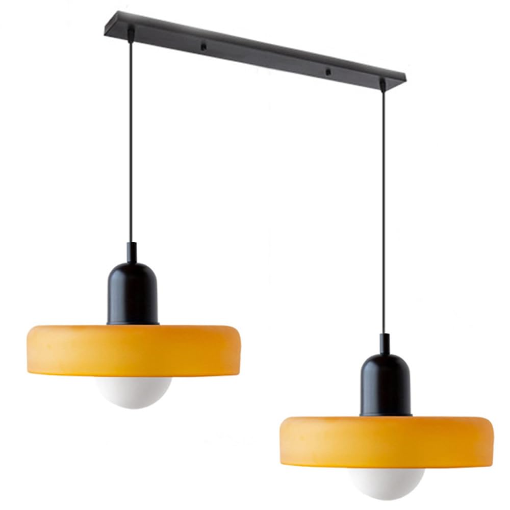 Luccon Doppelte Hängeleuchte Glas G9 35 cm Modern Esstisch Wohnzimmer Design Beleuchtung | Restfield